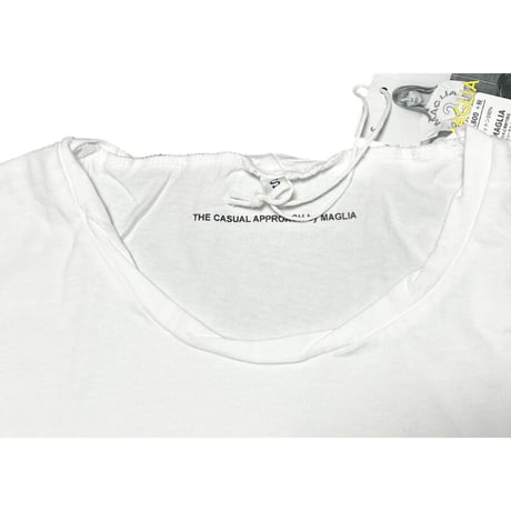 ★新品★ MADE IN ITALY製 MAGLIA 「＃ANDRA TUTTO BENE」 クルーネックプリントTシャツ ホワイト S～Mサイズ ユニセックス