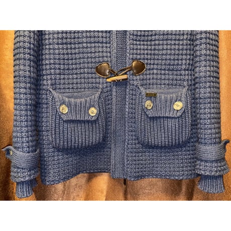 MADE IN ITALY製 Bark 中綿ダウンニットダッフルコート ネイビー Sサイズ