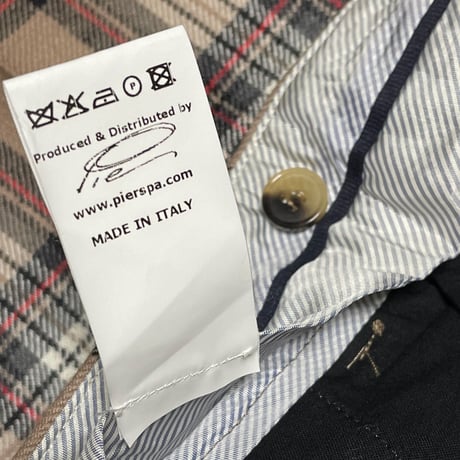 MADE IN ITALY製 BAND OF OUTSIDERS チェック柄ヴァージンウールスラックス ブラウン 1サイズ