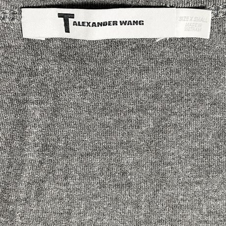 T by ALEXANDER WANG 胸ポケット付きVネックTシャツ グレー XSサイズ