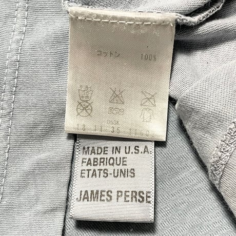 ▲訳あり商品▲ 【TOMORROWLAND取り扱い】MADE IN USA製 STANDARD JAMES PERSE VネックTシャツ ブルーグレー 0/Sサイズ