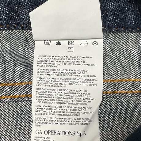 MADE IN USA製 EMPORIO ARMANI HANDMADEデニムパンツ インディゴ W34サイズ