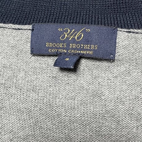 BROOKS BROTHERS 346 カシミヤ混コットンカーディガン グレー Sサイズ