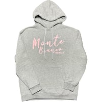 ★新品★ MADE IN ITALY製 MAGLIA 「Monte Bianco」 ロゴプリント裏起毛プルオーバーパーカー ライトグレー M～XLサイズ ユニセックス