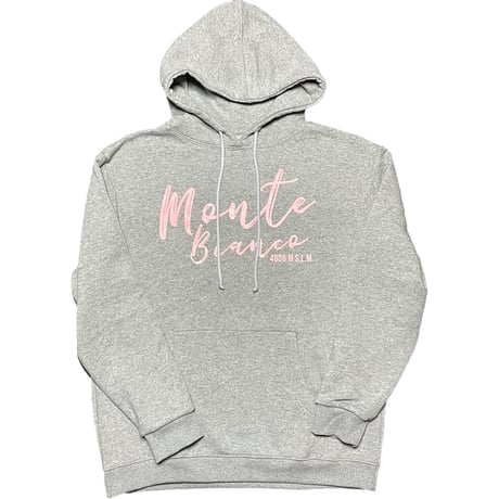 ★新品★ MADE IN ITALY製 MAGLIA 「Monte Bianco」 ロゴプリント裏起毛プルオーバーパーカー ライトグレー M～XLサイズ ユニセックス