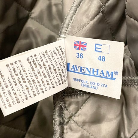 MADE IN ENGLAND製 LAVENHAM フード付きウールキルティングジャケット グレー 36/48サイズ