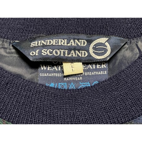 MADE IN SCOTLAND製 SUNDERLAND of SCOTLAND チェックナイロントレーナー マルチカラー Sサイズ