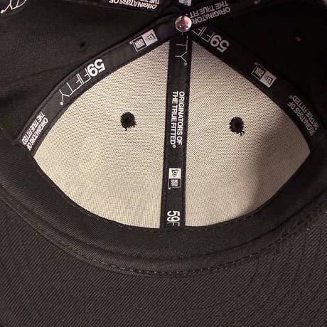 激レア 50個限定 非売品 NEW ERA 人気ストリートブランド 6ブランド コラボレーションモデル 59FIFTY ベースボールキャップ ブラック 7-3/8 58.7cm