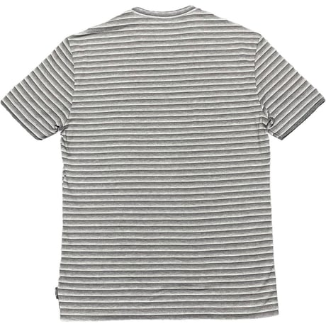 ARMANI COLLEZIONI 半袖レイヤードボーダー柄Tシャツ グレー Mサイズ