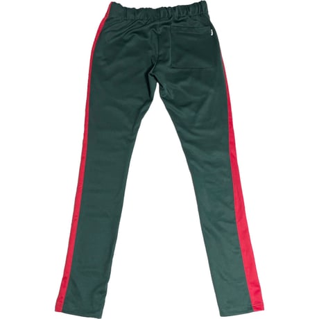 MADE IN USA製 EPTM グッチカラースキニージャージパンツ グリーン×レッド Sサイズ