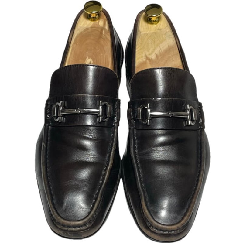 MADE IN ITALY製 Salvatore Ferragamo ホースビットローファー