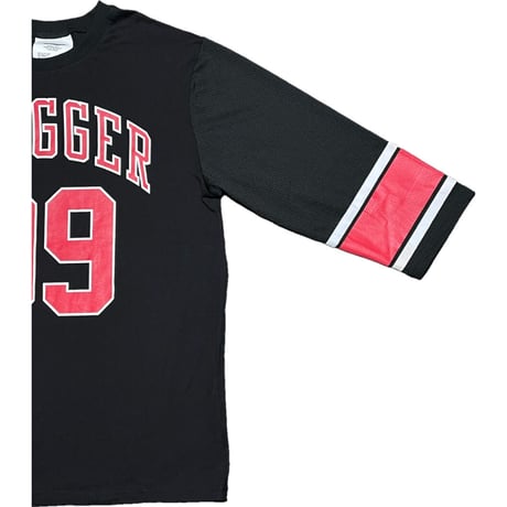 ☆タグ付き新古品☆ SWAGGER 七分袖フットボールシャツ ブラック Lサイズ