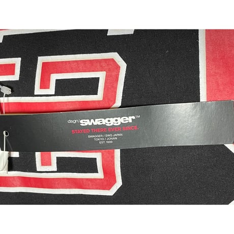 ☆タグ付き新古品☆ SWAGGER 七分袖フットボールシャツ ブラック Lサイズ