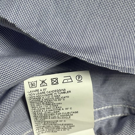 ▲訳あり商品▲ MADE IN ITALY製 DSQUARED2 比翼仕立てコットン長袖ドレスシャツ ブルー 48サイズ