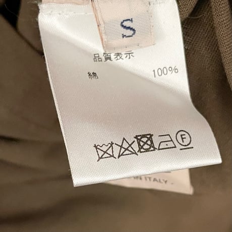 MADE IN ITALY製 Drumohr 長袖コットンポロシャツ ブラウン Sサイズ