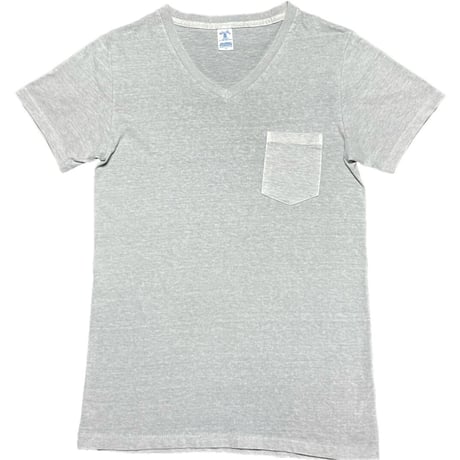 MADE IN USA製 Velva Sheen × JOURNAL STANDARD ポケット付き半袖VネックTシャツ グレー Sサイズ