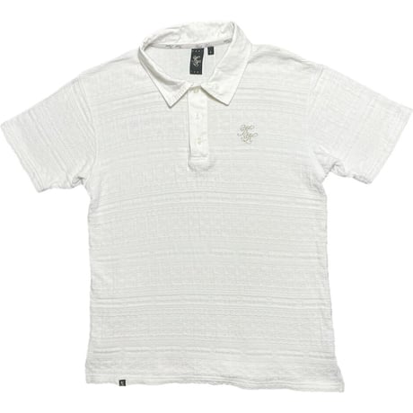 Karl Kani 半袖ニットポロシャツ ホワイト Lサイズ