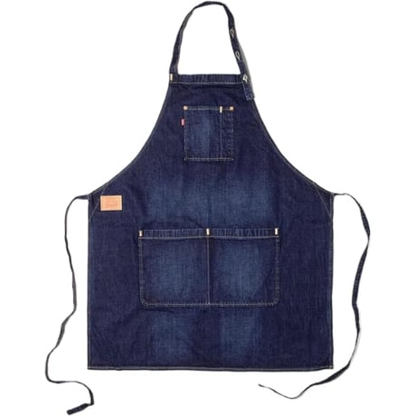 ★新品★ 定価31%OFF LEVI'S 首かけウォッシュ加工デニムエプロン インディゴ Fサイズ