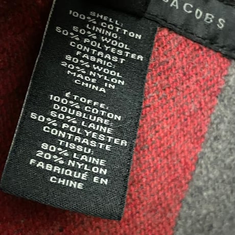 MARC BY MARC JACOBS ウール切り替えフルジップジャケット ブラック Sサイズ