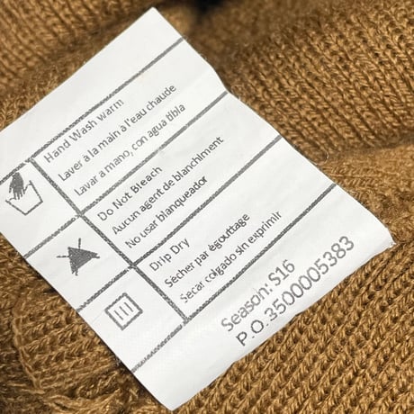 MADE IN USA製 Carhartt アクリルニット帽 ブラウンダック Fサイズ