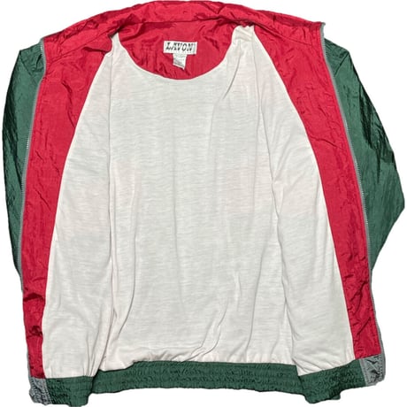 LAVON グッチカラーフルジップナイロンジャケット グリーン Lサイズ