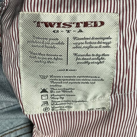 MADE IN ROMANIA製 GTA TWISTED ストレッチデニムパンツ インディゴ W30サイズ