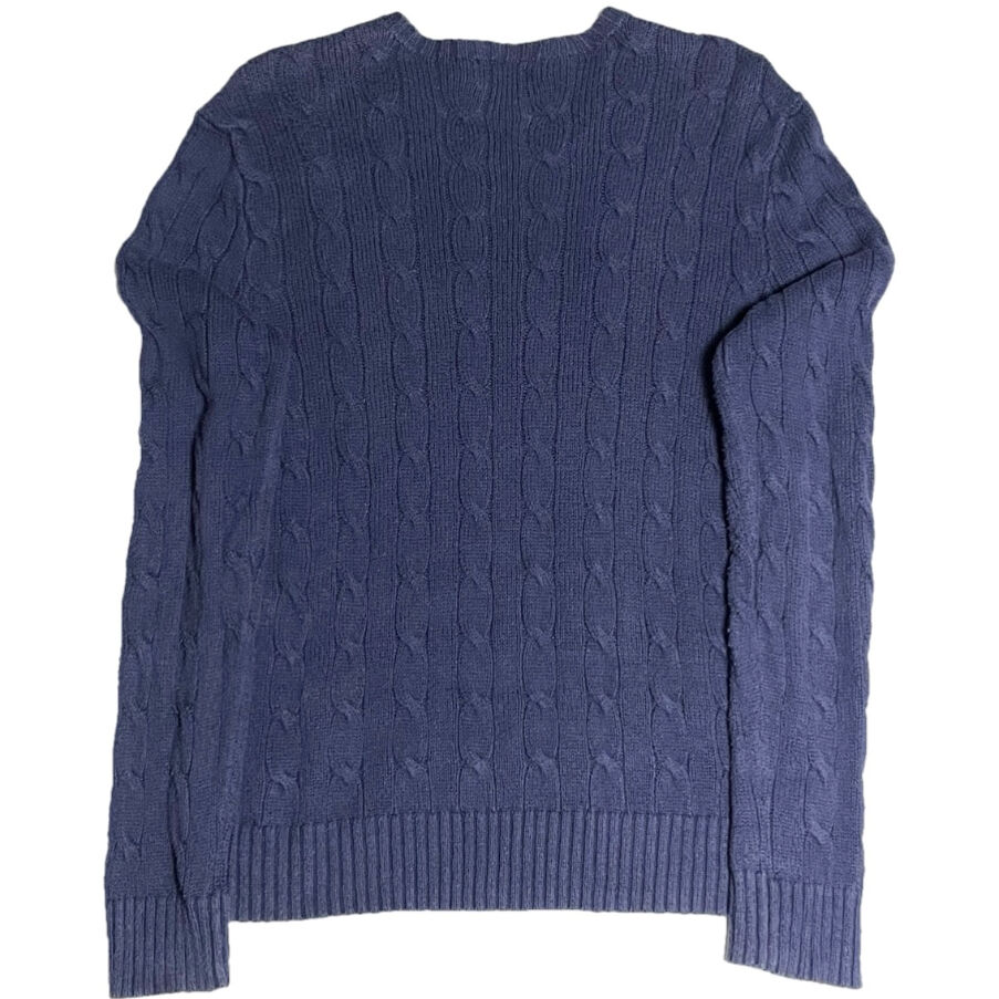 贅沢品 POLO RALPH LAUREN クルーネックケーブルコットンセーター トップス