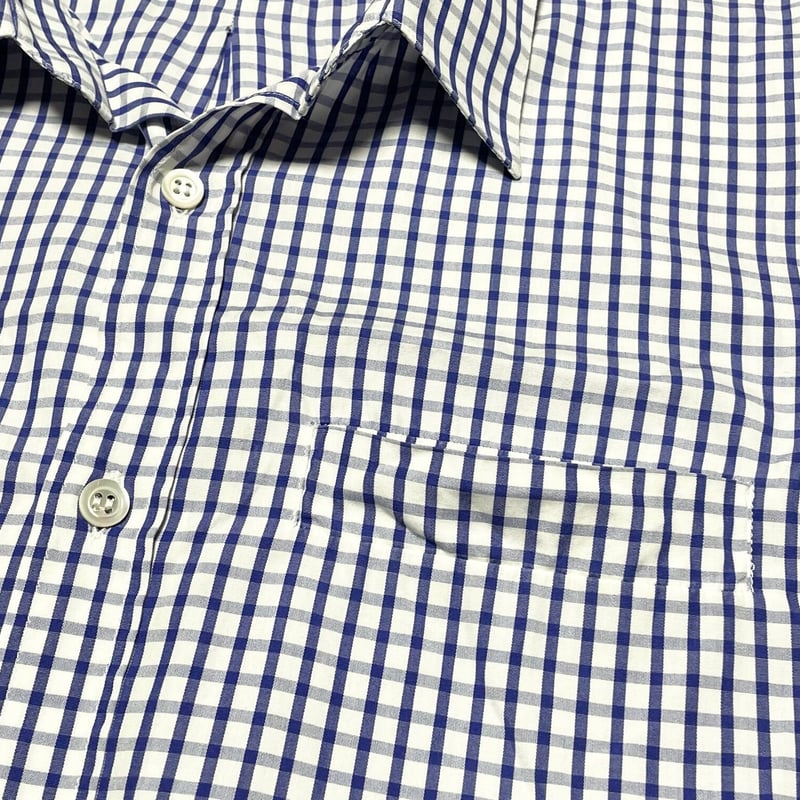 △訳あり商品△ MADE IN ITALY製 ALEXANDER McQUEEN 半袖ギンガム