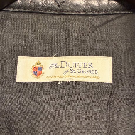 MADE IN KOREA製 The DUFFER of St. GEORGE 本革 ラムレザー シングルライダースジャケット ブラック