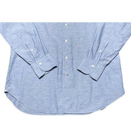 ▲訳あり商品▲ MADE IN ITALY製 TRUZZI 長袖ダンガリーシャツ ライトインディゴ