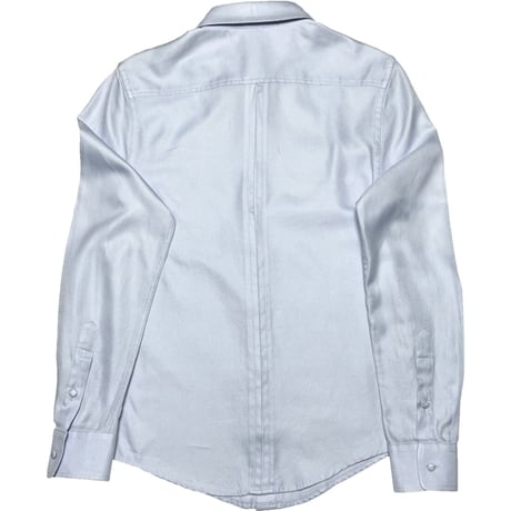 MADE IN ITALY製 BALENCIAGA 長袖シャツ サックスブルー XSサイズ