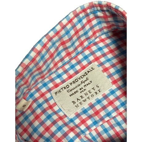 MADE IN ITALY製 PIETRO PROVENZALE PER BARNEYS NEWYORK 長袖ギンガムチェックシャツ マルチカラー Sサイズ