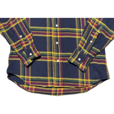 MADE IN USA製 INDIVIDUALIZED SHIRTS 長袖チェックシャツ マルチチェック 14 1/2-32サイズ