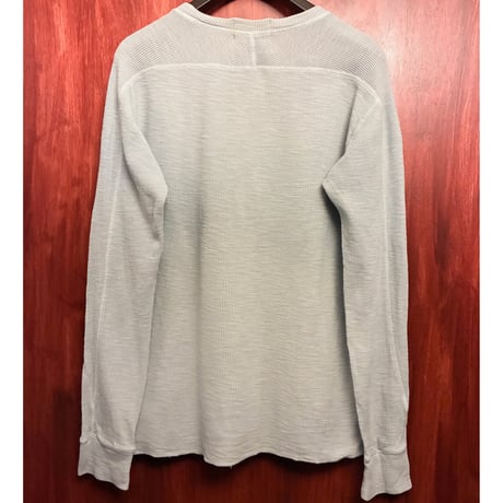 RALPH LAUREN RRL DOUBLE RL 長袖ニットサーマル ブルーグレー Sサイズ