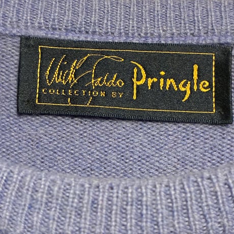 MADE IN SCOTLAND製 90s Pringle COLLECTION by Nick Faldo ヴァージンウール クルーネックセーター ラベンダー XLサイズ