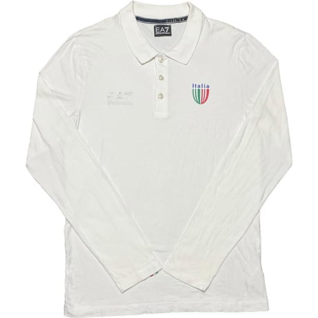 EA7 EMPORIO ARMANI 長袖ポロシャツ ホワイト Mサイズ