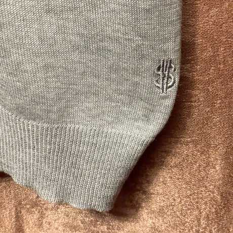 ▲訳あり商品▲ SWAGGER ヘンリーVネックニットTシャツ グレー Lサイズ