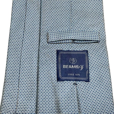 MADE IN JAPAN製 BEAMS F ソリッドシルクネクタイ スカイブルー