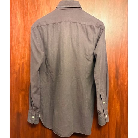 【BARNEYS NEWYORK 取り扱い】 MADE IN ITALY製 BARBA DANDYLIFE 長袖起毛コットンシャツ パープル 38-15サイズ