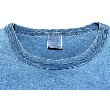 MADE IN USA製 Champion T1011 ヘビーウェイトポケット付き半袖Tシャツ インディゴ Lサイズ