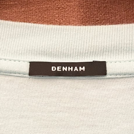 MADE IN BULGARIA製 DENHAM プリントTシャツ スカイブルー Sサイズ