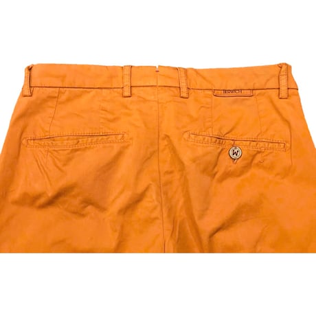 【BARNEYS NEWYORK取り扱い】MADE IN ITALY製 BERWICH コットンスラックス オレンジ 44サイズ