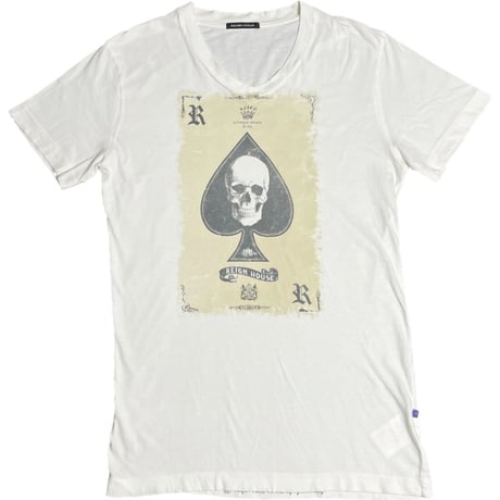 REIGN ITALIA 半袖VネックTシャツ ホワイト Sサイズ