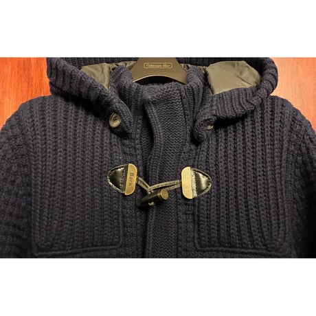 ▲訳あり商品▲ MADE IN ITALY製 Bark ニットダッフルコート ネイビー Sサイズ