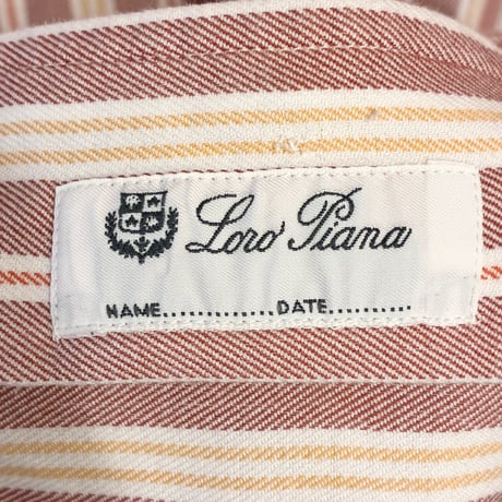 MADE IN ITALY製 Loro Piana ストライプ柄 長袖オックスフォードシャツ マルチカラー Sサイズ