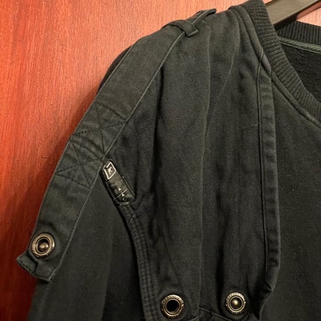 ROCAWEAR ミリタリースウェットトレーナー ブラック Lサイズ