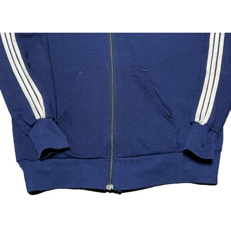 希少 MADE IN USA製 old adidas フルジップパーカー ネイビー Lサイズ