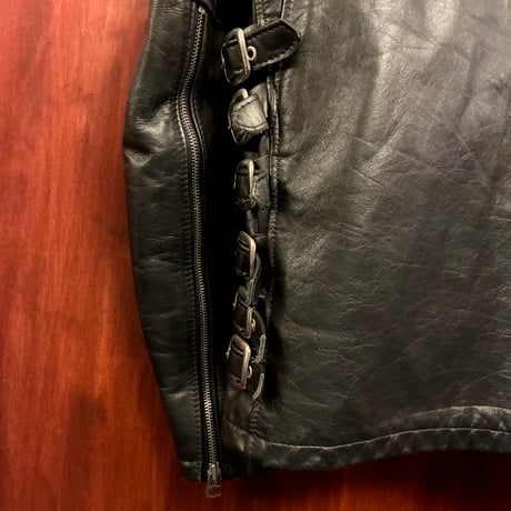 激レア MADE IN USA製 SCHOTT 641GG × SWAGGER 別注限定モデル カウレザー スタンドカラー シングルライダースジャケット ブラック 38/Lサイズ