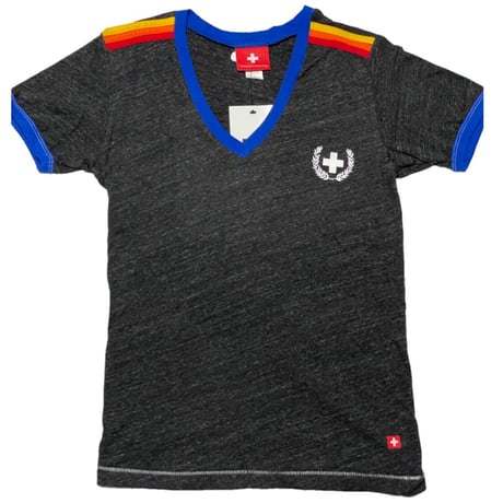 ☆タグ付き新古品☆ MADE IN USA製 ANDREW CHRISTIAN VネックTシャツ チャコールグレー Lサイズ