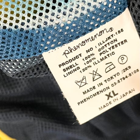 MADE IN JAPAN製 PHENOMENON 2009年モデル 総柄マウンテンジャケット イエロー×ブラック XLサイズ